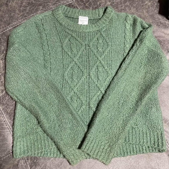 Abercrombie Kids Textured Green Sweater - Picture 1 of 2